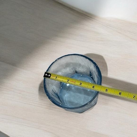 Octagonal Glass Trinket Dish Translucent Blue - Picture 9 of 9